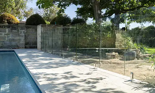 Frameless Glass Pool Fencing on Spigots
