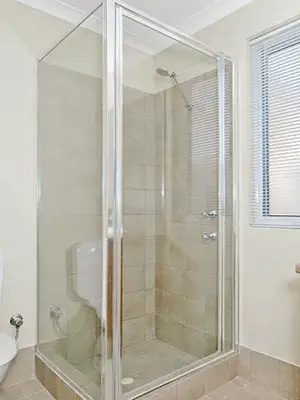 Fully Framed Glass Shower Screen with Bright Silver Frame